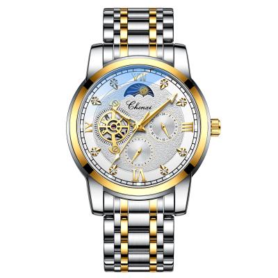 China Wholesale 2022 New Butterfly Moon Phase Buckle Lunar Automatic Steel Luminous Belt Men's Mechanical Watch for sale