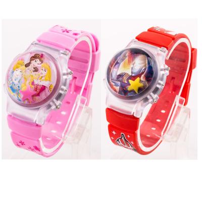 China 2022 New Wholesale Light Back Children Watch Luminous Cartoon Children Kids Electronic Watch For Girls And Boys for sale