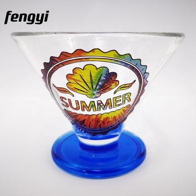 China Customized Dishwasher-Safe Drinkware Cocktail Martini Cup Dessert Glass Ice Cream Bowl for sale