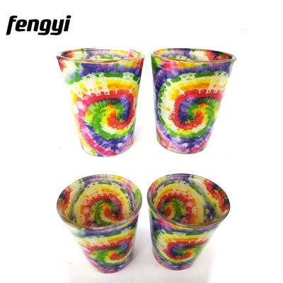 China Eco-friendly Customized Colorful Souvenir 1.5oz Shot Glass Cup Rainbow Shot Glasses Set for sale