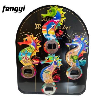 China Shape Customized 3D Coastal Shape Souvenir MDF Bottle Opener Fridge Magnet Beach Design for sale