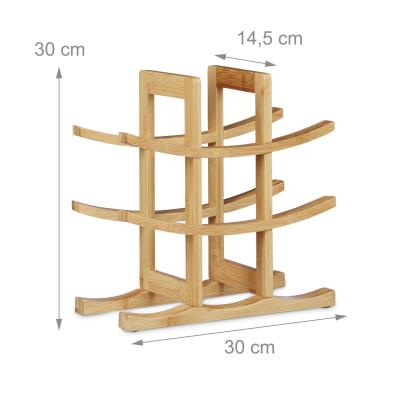 China Sustainable Countertop Stackable Wine Bottle Rack Bamboo Wine Rack for sale