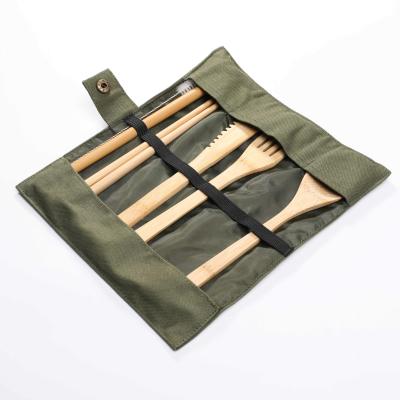 China Sustainable Quality Assured Bamboo Cutlery Flatware Utensils Set for sale