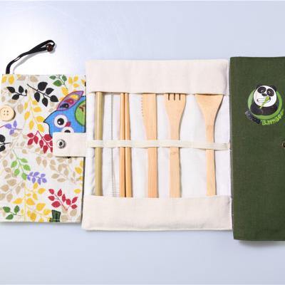 China Viable Wholesale Disposable Bamboo Knife Spoon Fork Cutlery Set for sale