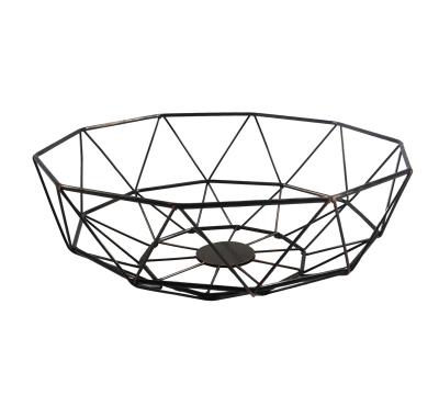 China Decorative and Sustainable Home Office Storage Basket Made of Metal Wire Fruit Vegetable and Bread Basket for sale