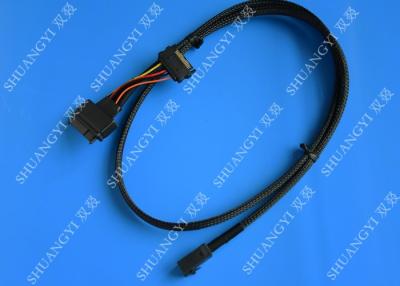 Chine SFF 8639 au câble ci-joint par publication périodique de SFF 8643 SCSI, câble noir de Pin SCSI de SAS 68 à vendre