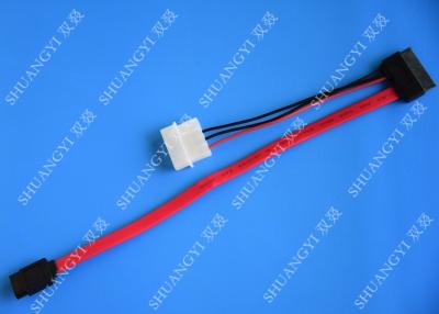 China SATA 3.0 6Gbps SATA Data Cable , 4 Pin IDE LP4 Power SATA Cable Length 40cm for sale