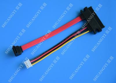 China Female 22-pin to Male 7-pin SATA Data & Molex HSG Data Extension Cable for sale