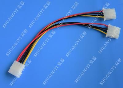 China Molex 4 Pin To Molex 4 Pin Cable Harness Assembly Pitch 5.08mm For Computer 200mm for sale