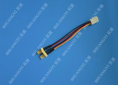 China 3-Pin Female to 2 x 3-Pin Male Computer Case Fan Y-Splitter Power Connector Adapter Cable for sale