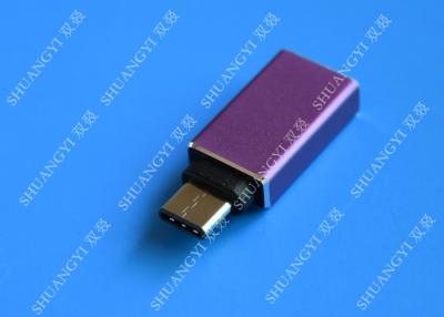 China MacBook Nexus 5X / 6P Type C Micro USB Purple Metal USB C to USB A 3.0 for sale