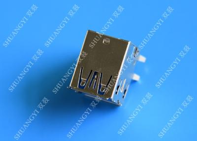 China Double Layers Female USB Micro Connector Type A Right Angle 8 Pin DIP Jack for sale