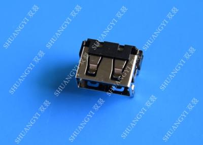 China USB 2.0 A Type Female Micro USB Connector Short Body 90 Degree 4 Pin for sale