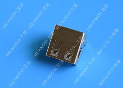 China Female Straight Pin USB Charging Connector With 30 MΩ Contact Resistance for sale