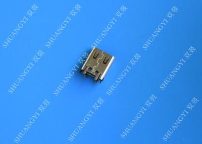 China Electrical SMT DIP 24 Pin USB Connector USB 3.1 Type C Female 10000 Cycles for sale