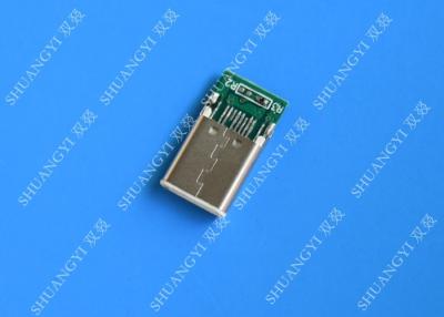 China Male Mobile Phone USB Connector Type C USB 3.1 With Copper Alloy Contact for sale