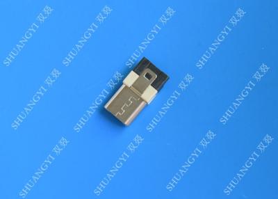 China 5 Pin Mobile Phone Waterproof Micro USB Connector , Male Type A USB Connector for sale