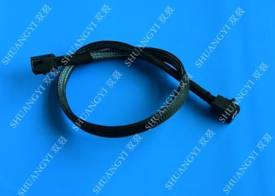 China HD Mini SAS Cable With Sideband 0.8 Meter / 2.6ft Foldable Flexible 2 Pack for sale