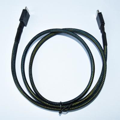 China USB-a to USB-a Sff8611 4X to Sff8611 4X L =1000mm 32AWG 85ohm Wire Connector for sale