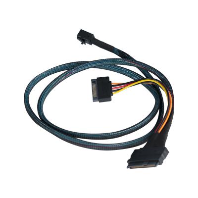 China Mini Sas HD Sff-8643 to Sff-8639+SATA 15p internal Cables Secure Cable for High-performance computing for sale