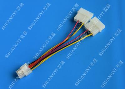 China 6 Pin PCIe to 2x Molex Power Cable - 6 Inches Dual 4Pin Molex Connector for sale