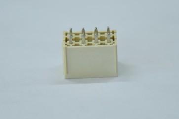 Chine Double-Row 2*4 Natural Color Straight Pin Header Tin 100u'' External Leakage 3.0mm Terminals à vendre