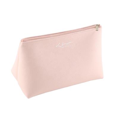 China BSCI ISO Sedex FAMA Recyclable Cheap Zipper Design Cosmetic Bag Wholesale Candy Colors Promotional Leather Makeup Bag for sale