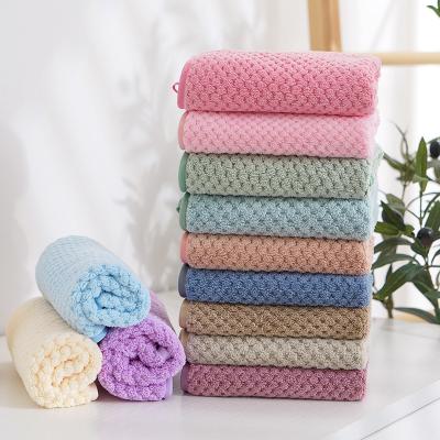 China China Factory Good Quality Colorful Handkerchiefs Child Safe Cotton Fleece Cleaning Towel Coral Fabric for sale