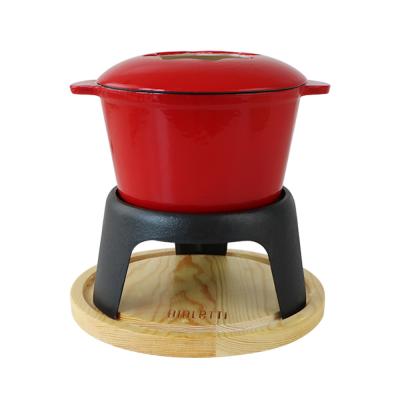 China Glazed Cast Iron Chafing Pot A Viable Glazed Pot A Cheese Pot Available In Custom Sizes for sale