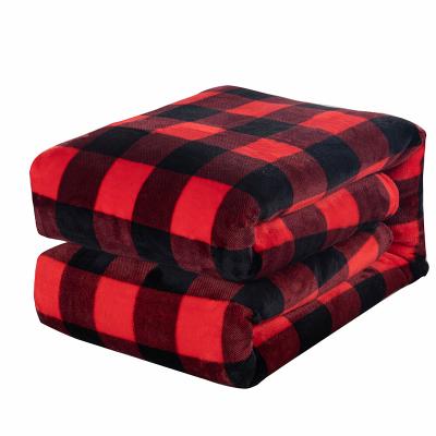 China Custom Printed Christmas Blanket Anti-Static Coral Pile Flannel Lattice After Dream for sale