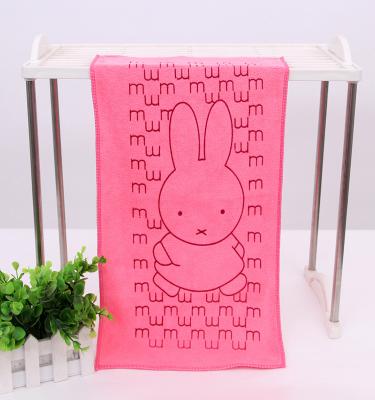 China High Quality Child Safe Microfiber Cartoon Printed Towel Super Absorbent Face Towel for sale