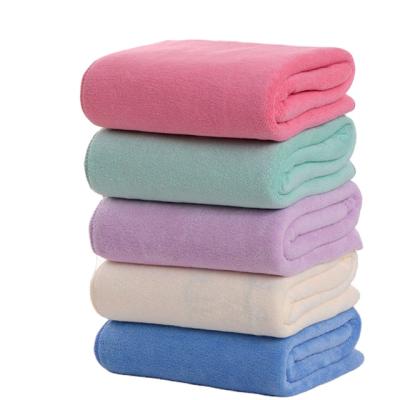 China Good Quality Microfiber Bath Towel Durable Strong Absorbent Microfiber Shear Band Bath Towel for sale