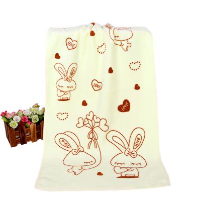 China Sustainably Absorbent Soft Pure Color Beauty Microfiber Bath Towel 70*140 Large Bath Towel for sale