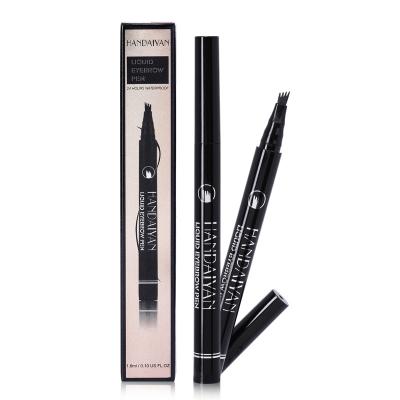 China HANDAIYAN 4 Fork Tip Master Fine Waterproof Sketch Waterproof Liquid Eyebrow Pen Microblading Tattoo Eyebrow Pencil for sale