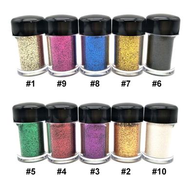 China 10 Colors Waterproof Eyeshadow Dust Waterproof Metallic Loose Eyeshadow Pigments Glitter Private Label for sale