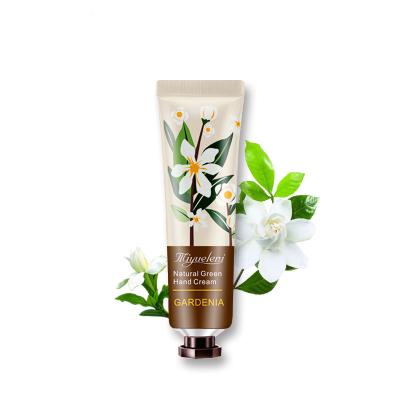 China Korean Mini Vegan Natural Green Gardenia Anti Aging Lotion Nourishing Moisturizing Hand Whitening Cream for sale