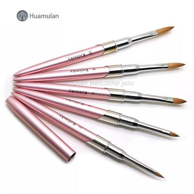 China NAIL Huamulan OEM Customer art nail brushes kolinsky art custom nail art brushes for sale