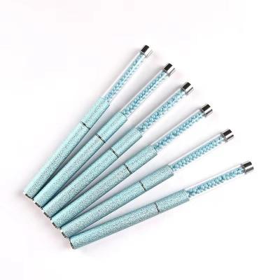 China Soft Huamulan 2022 New Arrival Popular high quality  Cyan colours Kolinsky Brush Acrylic Hanld Nail Liner Brush for sale