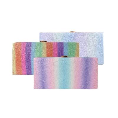 China Low price good quality fashion gradient rainbow luxury luminous crystal of evening bag/clutch/gift bags for ladies evening clutches for sale