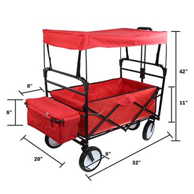 China Lightweight Folding Tool Cart Outdoor Service Cart With Top Canopy for sale