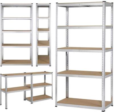 China Corrosion Protection Garage Rack Curved Straight Edge Slotted Shelving Rack For Storage for sale