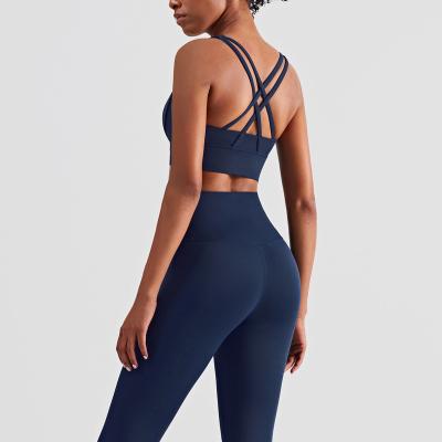 China 2023 breathable the new yoga feeling naked pants women's style waist buttocks high tight buttocks lifting lifting fitness peach Europe and America for sale