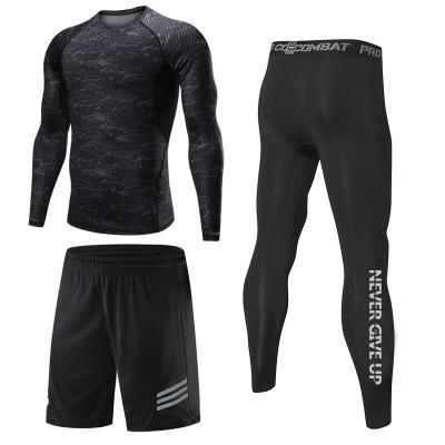 China Men's Long Sleeve Breathable Running Morning Running Tights Basketball Training Clothes Fitness Clothing Training Clothes for sale