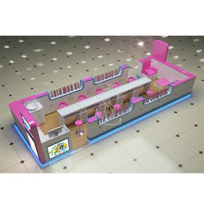 China Display furniture for Nai Bar Kiosk For Sale nail kiosk mall make up beauty mall kiosk manicure pedicure for sale