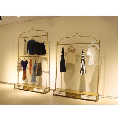 China Boutique display rack for apparel/garment store with light simple and modern clothing racks design China factory suppliers for sale