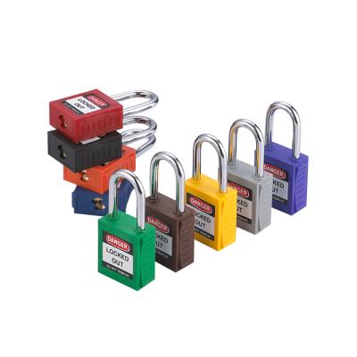 China High Security Durable 38mm Plastic Padlock High Quality Non-Conductive Steel Shackle Best Security for sale