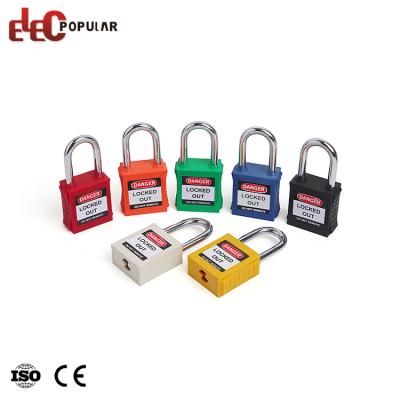 China High Security Plastic Industrial Equipment 38mm Shackle Keyed Alike Safety Lockout Padlock for sale