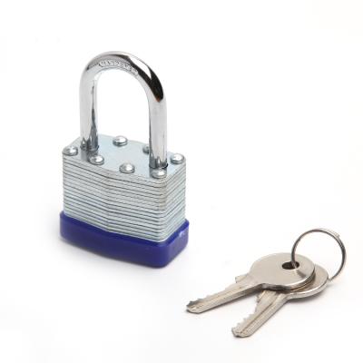 China Custom Anti Theft Rust Proof Padlock Security Waterproof Laminated Padlock With Two Keys for sale