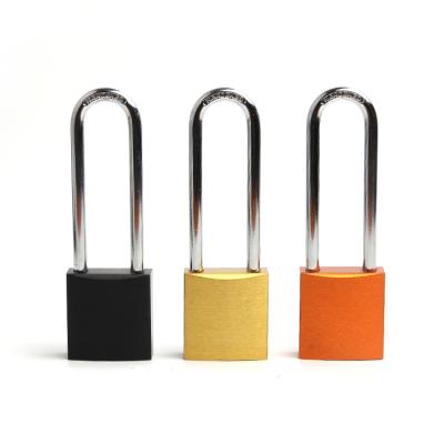 China Chrome Plated Lock Core Bulk Long Rectangular Shack Colored Aluminum Safety Padlock for sale