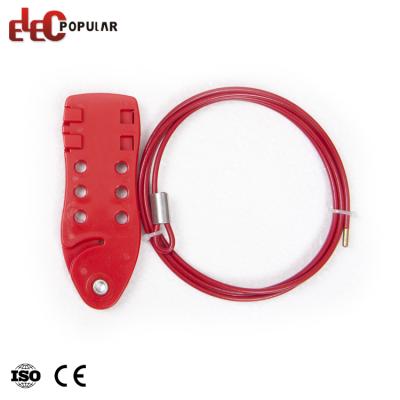 China Locked With 4 Padlock OEM Custom Different Length Cable PC High Security Plastic Cable Lockout Device for sale